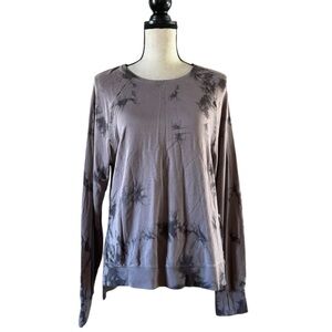 JoyLab Women's Gray Tie-Dye Top